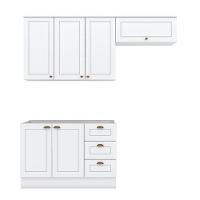 Cozinha Completa Americana 3 Peças Branco - Móveis Henn Branco - 3