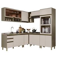 Cozinha Completa De Canto 7 Peças Connect Duna-cristal Com Torre Quente 2 Fornos - Móveis Henn Duna-cristal - 1