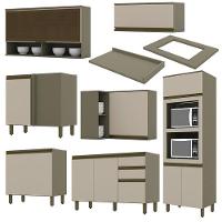 Cozinha Completa De Canto 7 Peças Connect Duna-cristal Com Torre Quente 2 Fornos - Móveis Henn Duna-cristal - 3