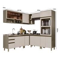 Cozinha Completa De Canto 7 Peças Connect Duna-cristal Com Torre Quente 2 Fornos - Móveis Henn Duna-cristal - 5