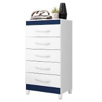 Cômoda Esmeralda 5 Gavetas Branco-azul Matte - Móveis Albatroz Branco-azul Matte - 1