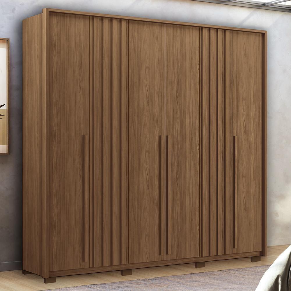 Guarda Roupa Casal Coimbra 6 Portas Jatobá Com Pés - Santos Andirá Jatobá - 2