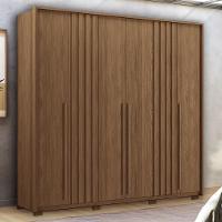 Guarda Roupa Casal Coimbra 6 Portas Jatobá Com Pés - Santos Andirá Jatobá - 2