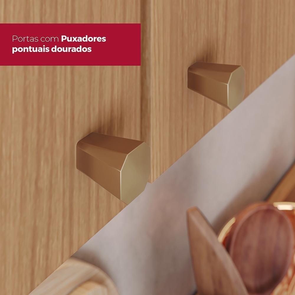 Armário Aéreo Requinte 80cm 2 Portas Nature Com Vidro - Móveis Henn Nature - 4