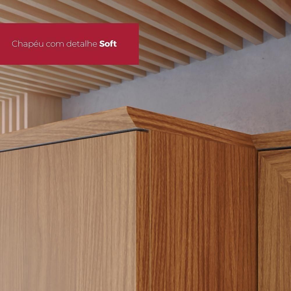 Armário Aéreo Requinte 80cm 2 Portas Nature Com Vidro - Móveis Henn Nature - 6