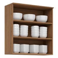 Armário Aéreo Requinte 80cm 2 Portas Nature Com Vidro - Móveis Henn Nature - 3