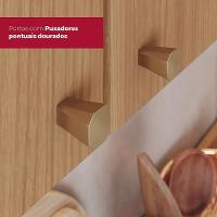 Armário Aéreo Requinte 80cm 2 Portas Nature Com Vidro - Móveis Henn Nature