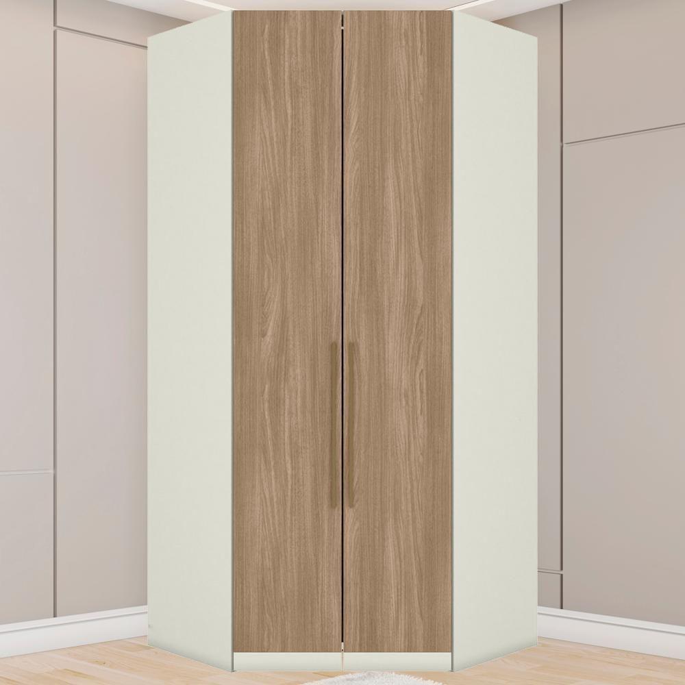 Canto Closet Modulado 2 Portas 241x110 Cm Seletto Areia Jequitiba Henn Areia Jequitiba - 2