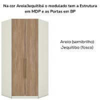 Canto Closet Modulado 2 Portas 241x110 Cm Seletto Areia Jequitiba Henn Areia Jequitiba - 6