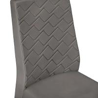 Kit 2 Cadeiras De Jantar Estofadas Lidia Veludo Lunar Freijo Dj Moveis Veludo Lunar Freijó - 8