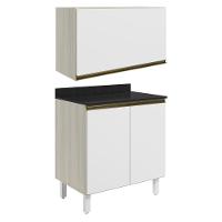 Armario Aereo E Balcao Mdf 60cm Kali Bianco Toq Branco Uv Nicioli Bianco Toq Branco Uv - 1