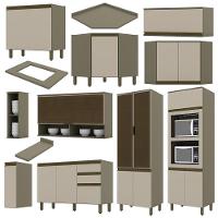 Cozinha Completa De Canto 10 Peças Connect Duna-cristal Com Torre Quente 2 Fornos - Móveis Henn Duna-cristal - 3