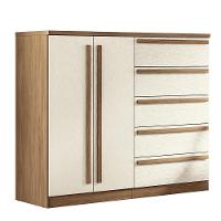 Cômoda Málaga Gold 2 Portas E 5 Gavetas Jatobá-areia - Santos Andirá Jatobá-areia - 1