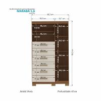 Multi-cômoda Marabá 1.6 1 Porta E 6 Gavetas Jatobá-areia Com Pés - Santos Andirá Jatobá-areia - 4