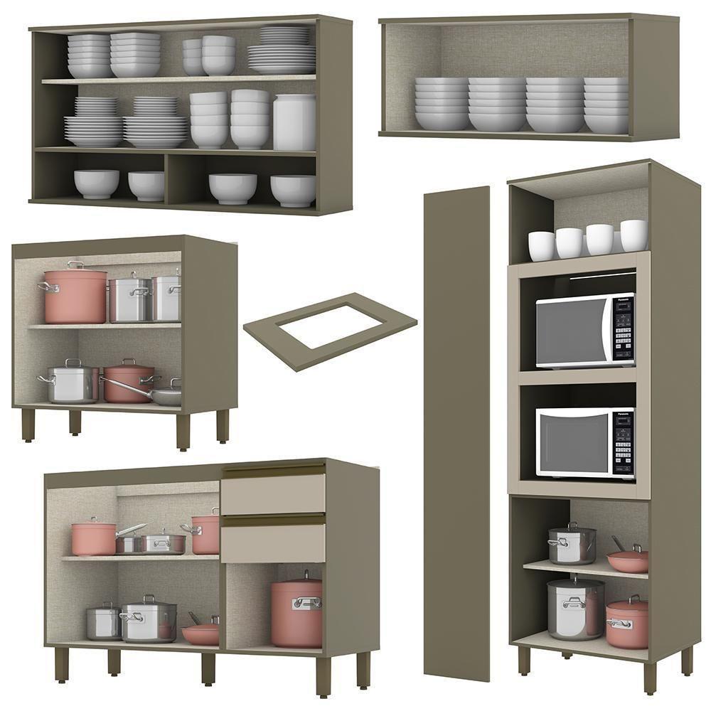 Cozinha Completa 5 Peças Connect Duna-cristal Com Torre Quente E Lateral - Móveis Henn Duna-cristal - 4