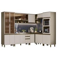 Cozinha Completa De Canto 8 Peças Connect Duna-cristal Com Torre Quente 2 Fornos - Móveis Henn Duna-cristal - 1