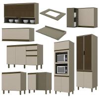 Cozinha Completa De Canto 8 Peças Connect Duna-cristal Com Torre Quente 2 Fornos - Móveis Henn Duna-cristal - 3