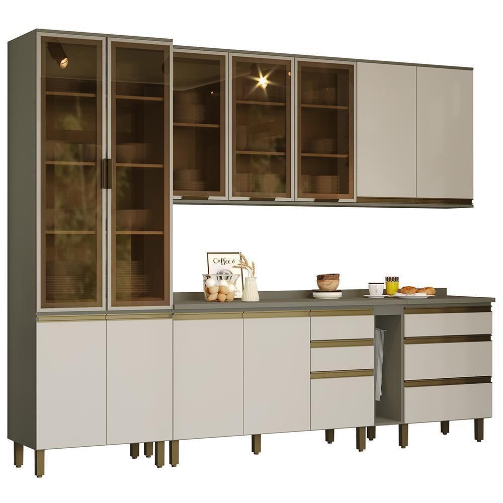 Cozinha Completa 7 Peças Connect Duna-cristal Com Cristaleira - Móveis Henn Duna-cristal - 1