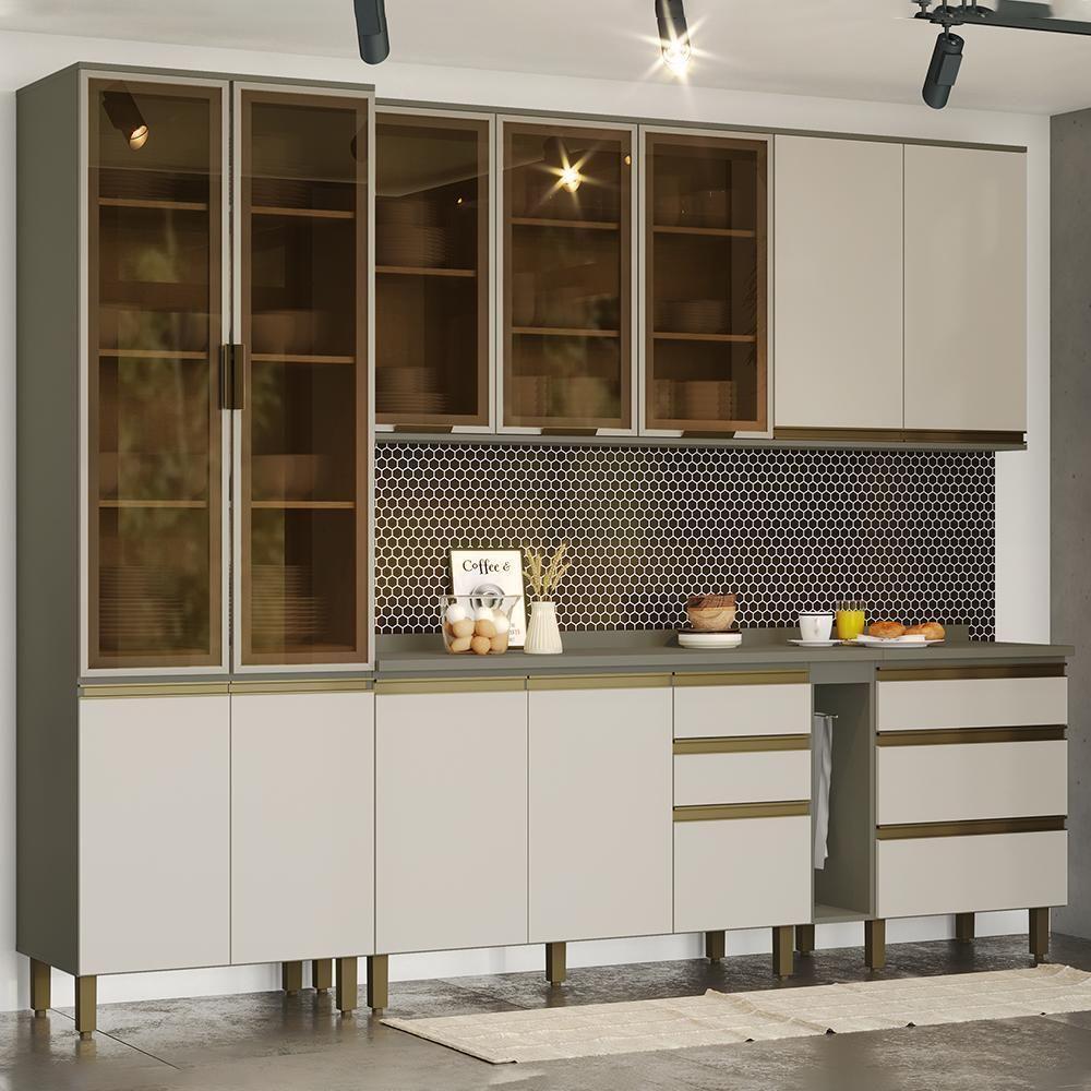 Cozinha Completa 7 Peças Connect Duna-cristal Com Cristaleira - Móveis Henn Duna-cristal - 2