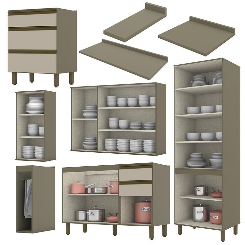 Cozinha Completa 7 Peças Connect Duna-cristal Com Cristaleira - Móveis Henn Duna-cristal - 4