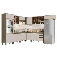 Cozinha Completa De Canto 10 Peças Connect Duna-cristal Com Torre Quente E Aéreo Vidro - Móveis Henn Duna-cristal - 1