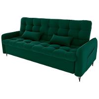 Sofa Cama 2 Lugares 200cm Pillar Veludo E402 Verde Milani Store Verde - 1