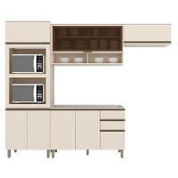 Cozinha Completa Connect 4 Peças Off White Com Torre Quente 2 Fornos - Móveis Henn Off White - 1