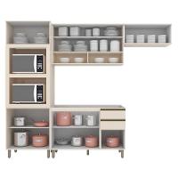 Cozinha Completa Connect 4 Peças Off White Com Torre Quente 2 Fornos - Móveis Henn Off White - 2