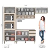 Cozinha Completa Connect 4 Peças Off White Com Torre Quente 2 Fornos - Móveis Henn Off White - 3