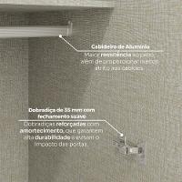 Guarda Roupa Modulado 2 Pecas 241x80 Cm Seletto Areia Jequitiba Henn Areia Jequitiba - 7