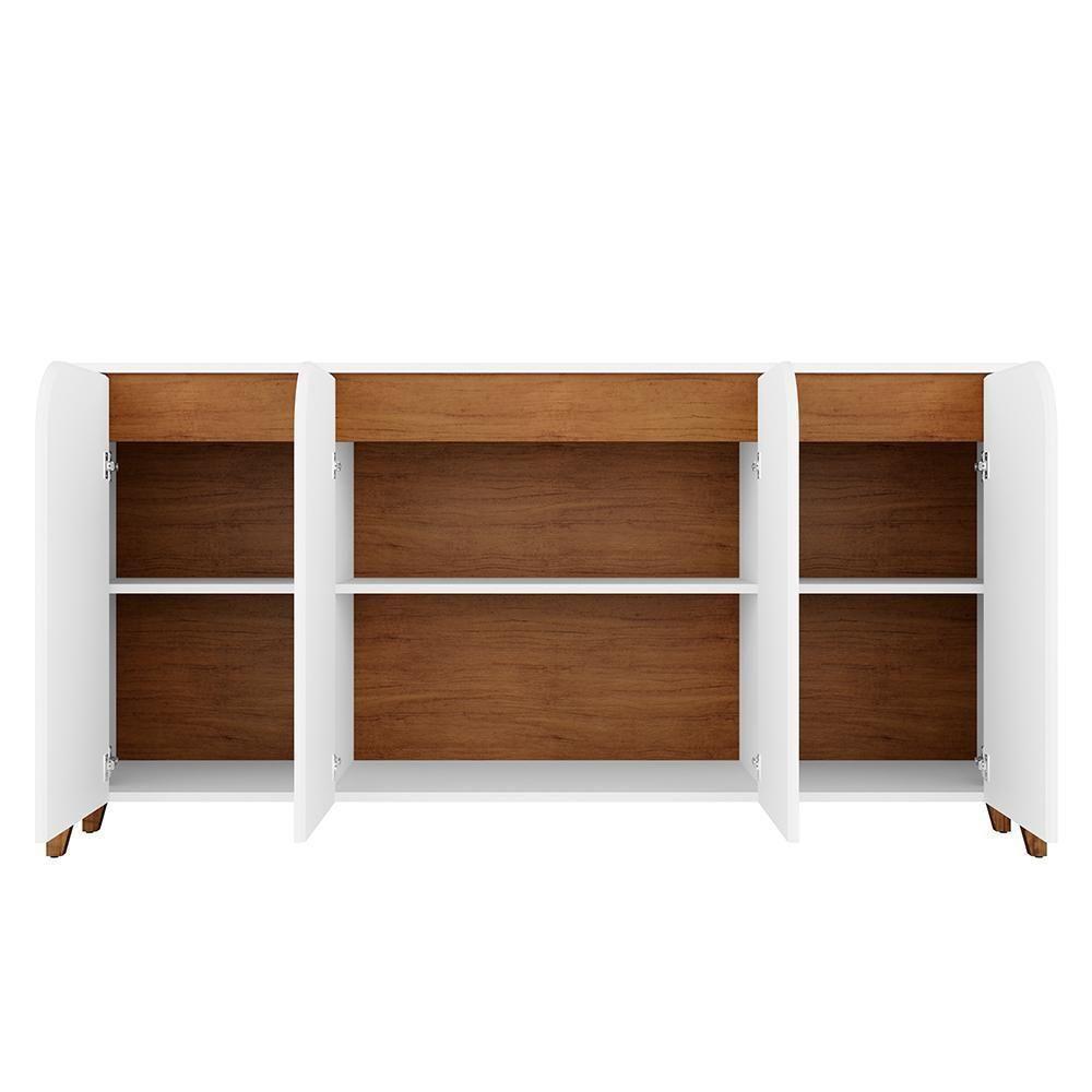 Buffet Aparador Memphis 4 Portas Branco-cedro - Casa D Branco-cedro - 3