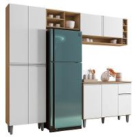 Cozinha Modulada Completa 4 Peças Vanessa Amendoa Branco Ajl - 1