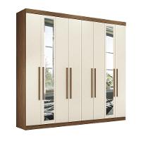 Guarda Roupa 8 Portas E 4 Gavetas Com Espelhos Master New Santos Andi Jatoba/areia - 2