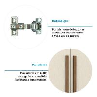 Guarda Roupa 8 Portas E 4 Gavetas Com Espelhos Master New Santos Andi Jatoba/areia - 8