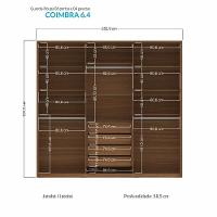 Guarda Roupa Casal Coimbra 6 Portas Jatobá - Santos Andirá Jatobá - 4