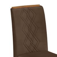 Kit 2 Cadeiras De Jantar Estofadas Ayla Veludo Moca Freijo Dj Moveis Veludo Moca Freijo - 6