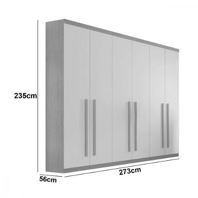 Guarda Roupa Casal Maya 6 Portas 6 Gavetas Imbuia-imbuia-imbuia MDF Móveis Rufato