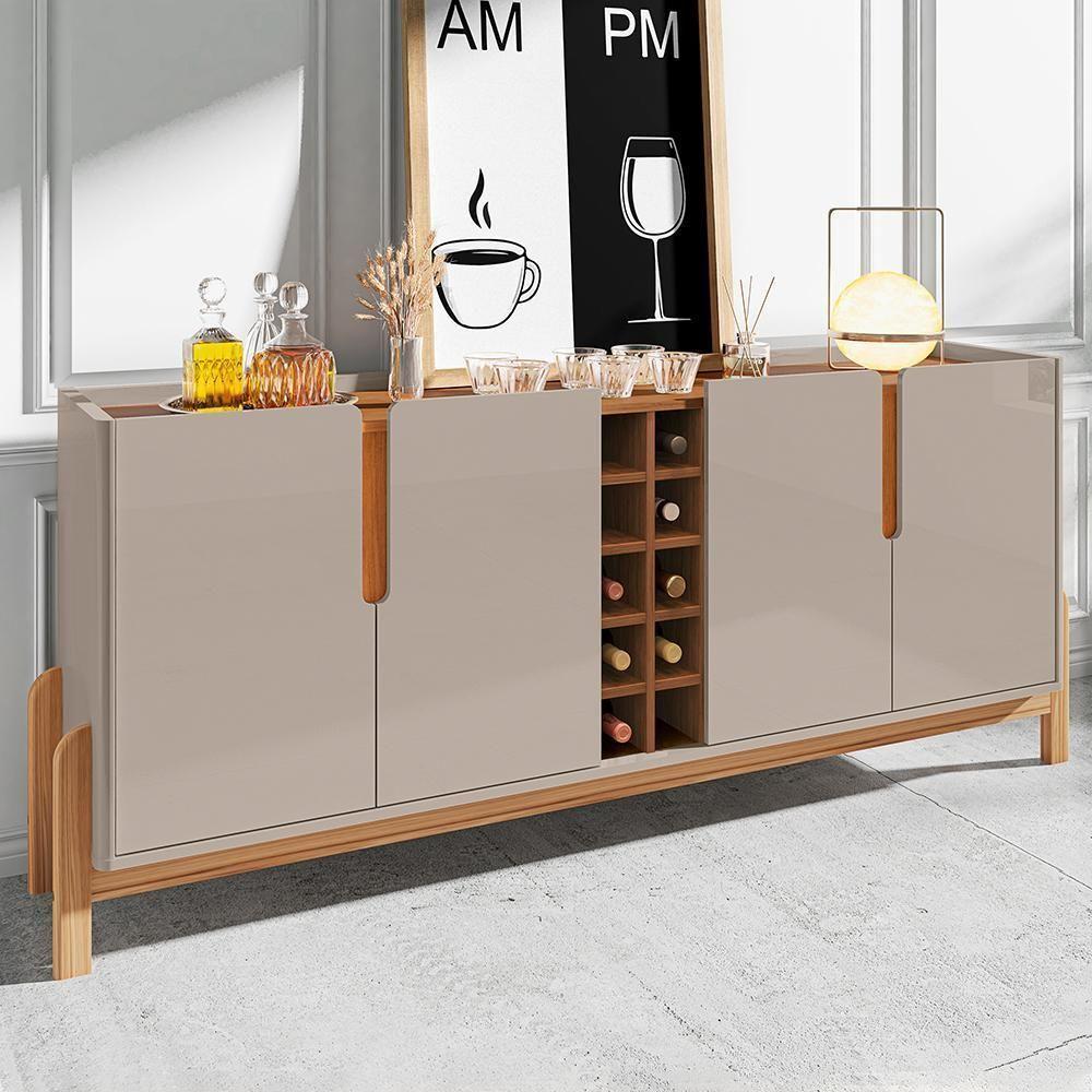Buffet Aparador Lizz 190cm 4 Portas Com Adega Off White-cedro - Casa D Off White-cedro - 2