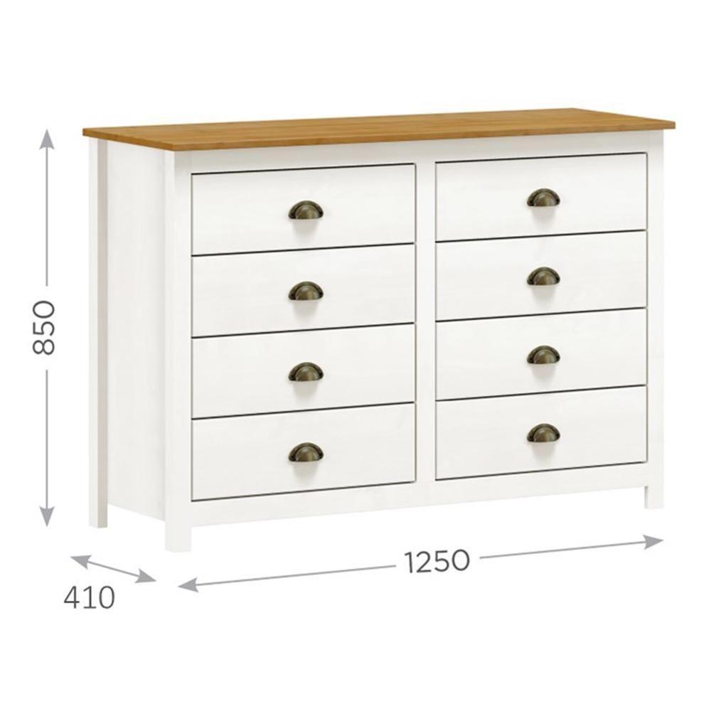 Cômoda Topázio 8 Gavetas Branco-freijó - Finestra Móveis Branco-freijó - 4