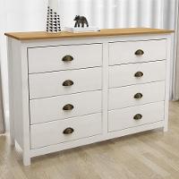 Cômoda Topázio 8 Gavetas Branco-freijó - Finestra Móveis Branco-freijó - 2