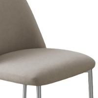 Conjunto 2 Cadeiras Londres Veludo Cappuccino Metal Champanhe - 5