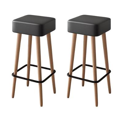 Kit 2 Banquetas Dubai 70cm Couríssimo Preto - Salaone Preto