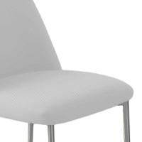 Conjunto 2 Cadeiras Londres Linho Branco Metal Champanhe - 5