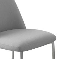 Conjunto 2 Cadeiras Londres Linho Cinza Claro Metal Champanhe - 5