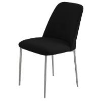 Conjunto 2 Cadeiras Londres Veludo Preto Metal Champanhe