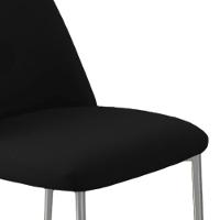 Conjunto 2 Cadeiras Londres Veludo Preto Metal Champanhe - 5