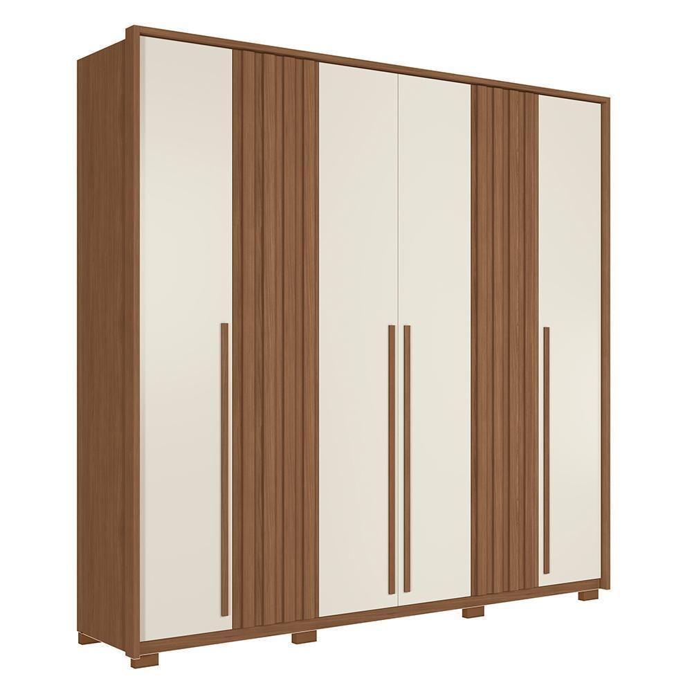 Guarda Roupa Casal Coimbra 6 Portas Jatobá-areia Com Pés - Santos Andirá Jatobá-areia - 1
