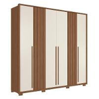 Guarda Roupa Casal Coimbra 6 Portas Jatobá-areia Com Pés - Santos Andirá Jatobá-areia - 1