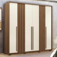 Guarda Roupa Casal Coimbra 6 Portas Jatobá-areia Com Pés - Santos Andirá Jatobá-areia - 2