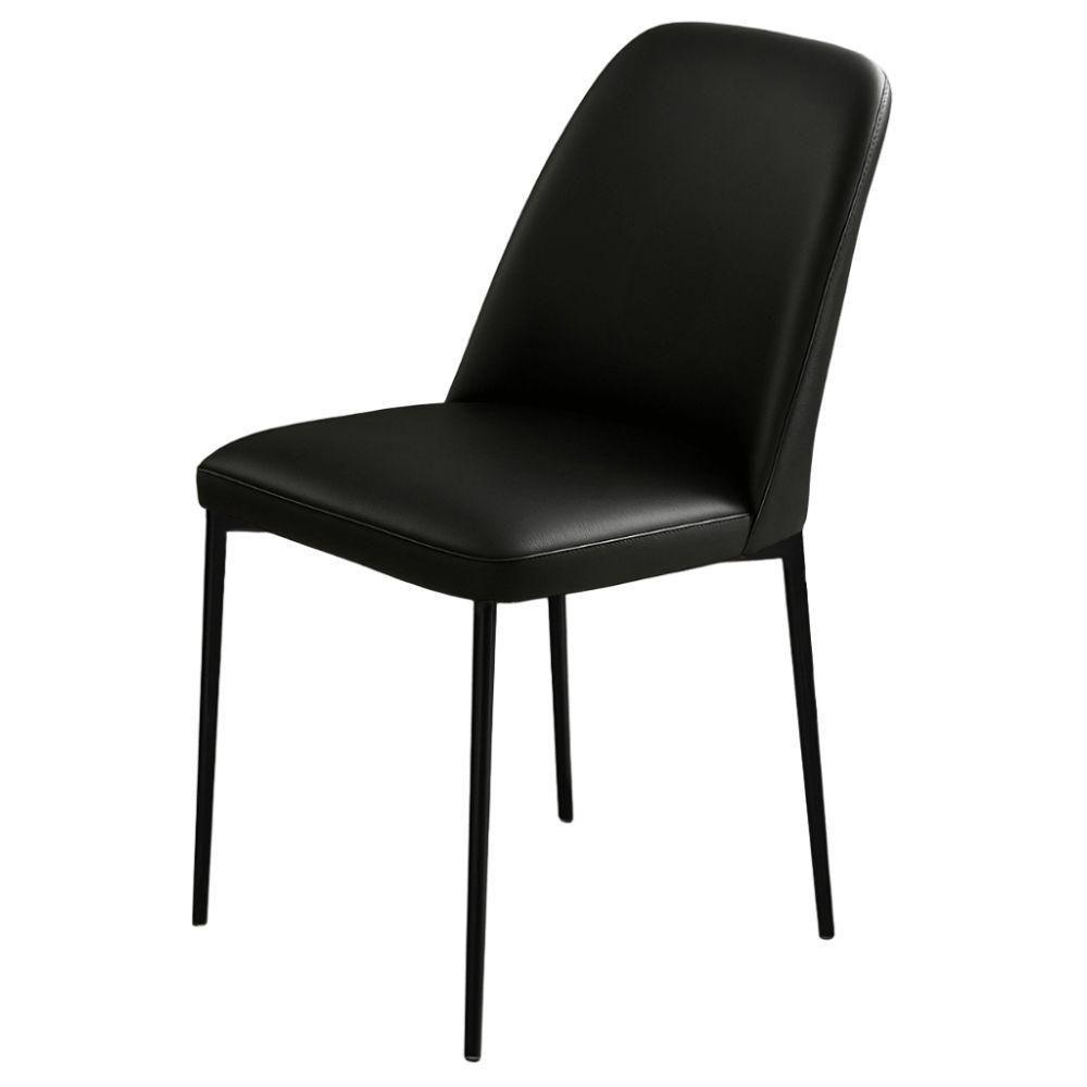 Conjunto 2 Cadeiras Londres Couro Preto Metal Preto - 3